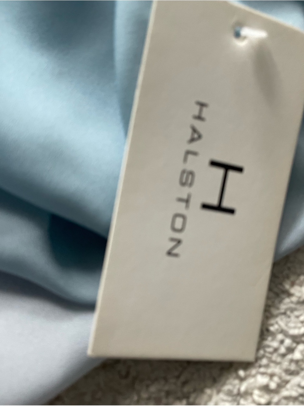 Halston Heritage Pale Blue Satin summer dress